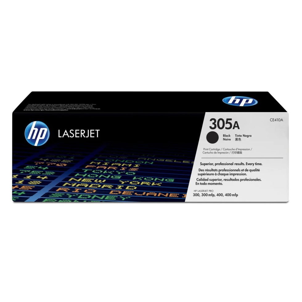 HP 305A Black Toner Cartridge 2,090 Pages Original CE410A Single-pack