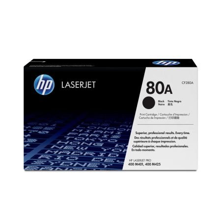 HP 80A Black Toner Cartridge 2,560 Pages Original CF280A Single-pack