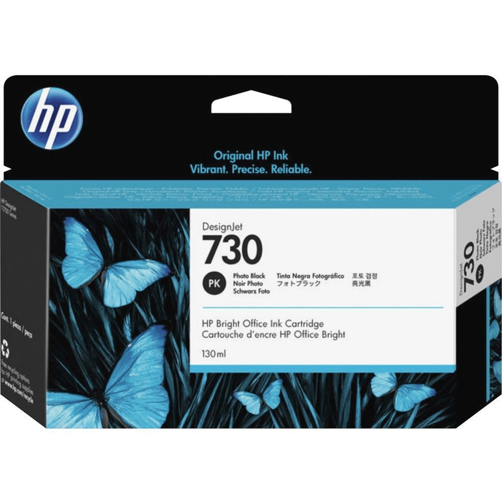 HP 730 130-ml DesignJet Photo Black Standard Yield Printer Ink ...