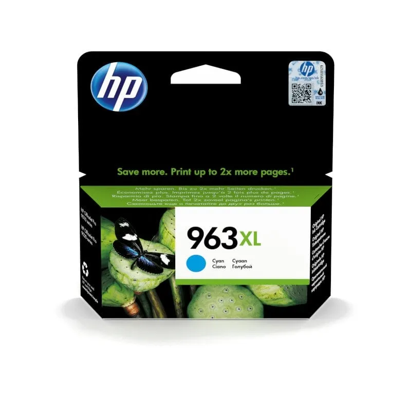 HP 963XL Cyan Original High Yield Ink Cartridge - 3JA27AE