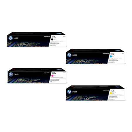 HP 117A Black Cyan Magenta Yellow Original Toner Cartridge Multipack - W2070