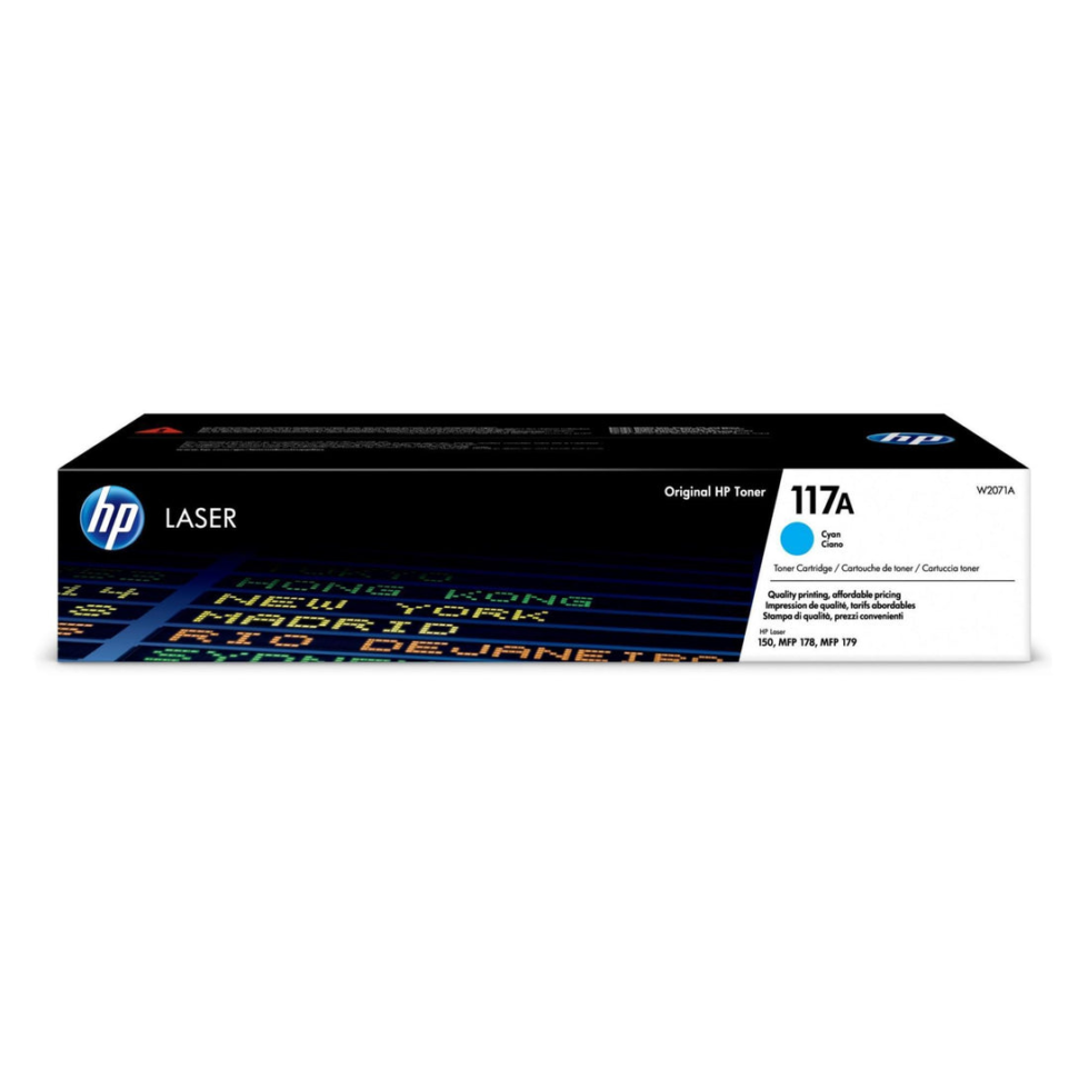 HP 117A Cyan Original Toner Cartridge - W2071A
