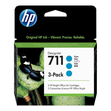 HP 711 DesignJet Cyan Ink Cartridge Original CZ134A Multi-pack