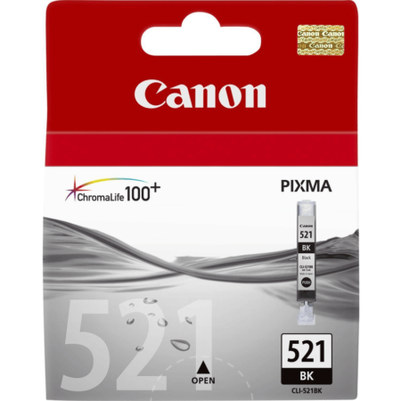 Canon CLI-521 Black Printer Ink Cartridge Original 2933B001 Single-pack