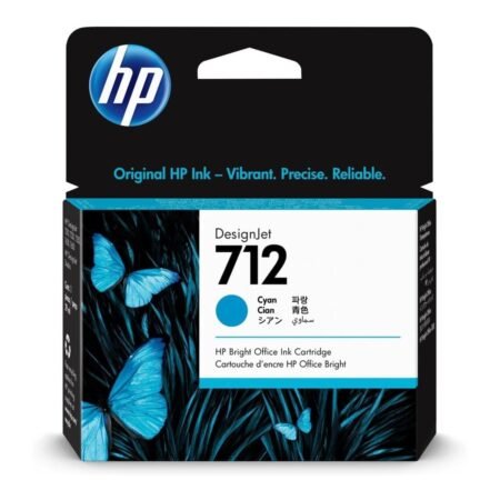 HP 712 DesignJet Cyan Standard Yield Printer Ink Cartridge Original 3ED67A Single-pack