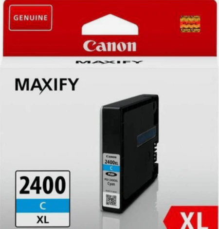 Canon PGI-2400XLC Cyan High Yield Printer Ink Cartridge Original 9274B001 Single-pack