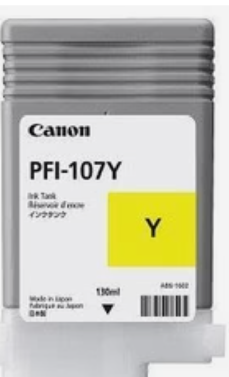 Canon PFI-107Y Yellow Printer Ink Cartridge Original 6708B001 Single-pack