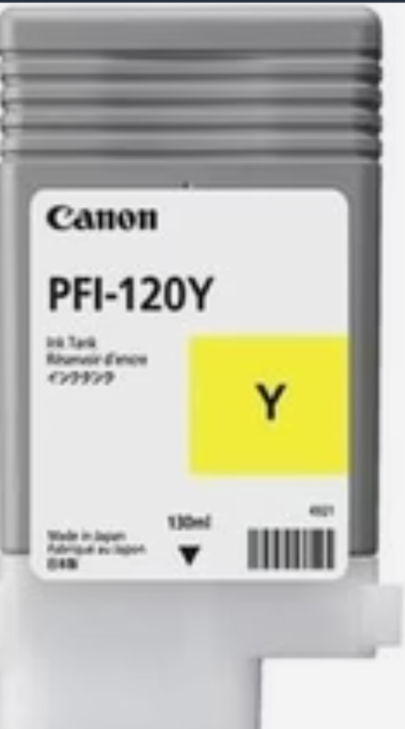 Canon PFI-120Y Yellow Printer Ink Cartridge Original 2888C001 Single-pack