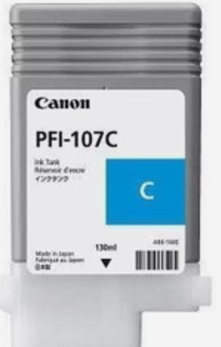 Canon PFI-107C Cyan Printer Ink Cartridge Original 6706B001 Single-pack