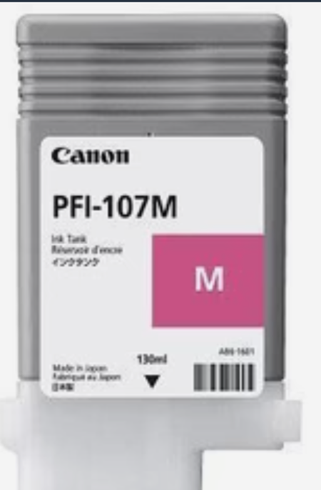 Canon PFI-107M Magenta Printer Ink Tank Cartridge Original 6707B001 Single-pack