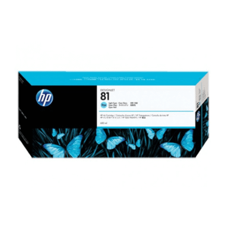 HP 81 Light Cyan DesignJet Dye Printhead and Printhead Cleaner C4954A