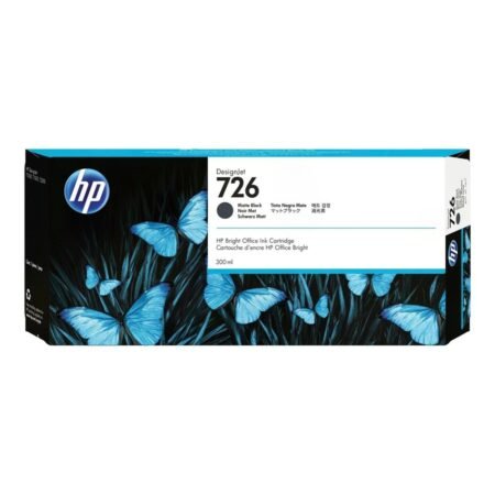 HP 726 DesignJet Matte Black Standard Yield Ink Cartridge Original CH575A Single-pack