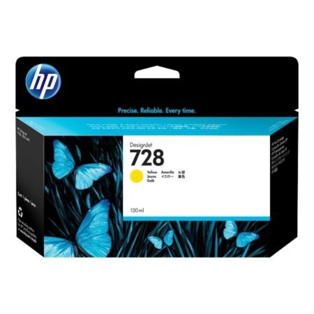 HP 728 DesignJet Yellow Standard Yield Ink Cartridge Original F9J65A Single-pack