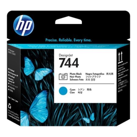 HP 744 DesignJet Photo Black and Cyan Printhead F9J86A