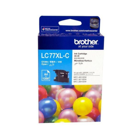 Brother LC-77XLC Photo Cyan High Yield Printer Ink Cartridge Original Single-pack